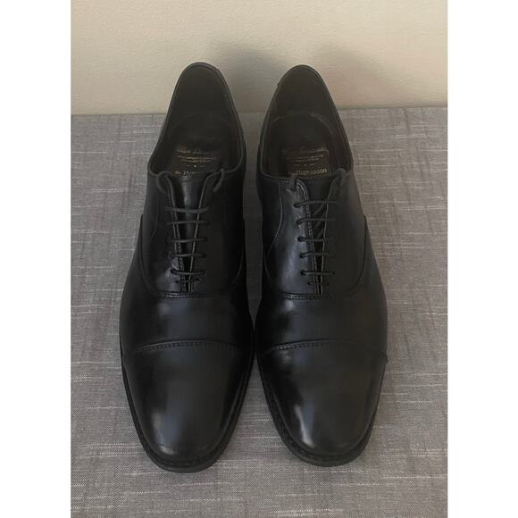 Allen Edmonds The Hopkinson Mens Size 11.5 Black Leather Cap Toe Oxford Shoes - Picture 2 of 14